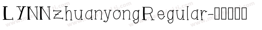 LYNN zhuanyong Regular字体转换